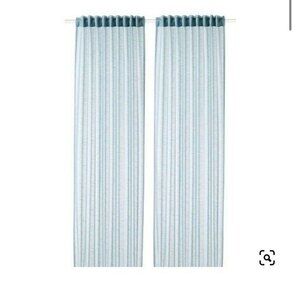 Ikea GJERTRUD Sheer curtains 1 pair 57x98" Blue Nursery Boy